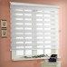 FixtureDisplays® Light Filter Pleated Fabric Shade, Blind Window, White, 49.6